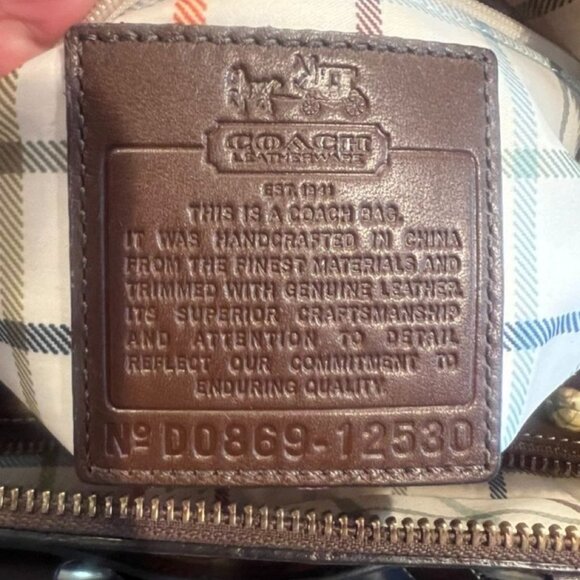 Coach Heritage Stripe Double Zip Satchel 12530 Handba - Picture 6 of 6